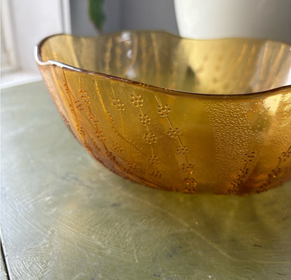 AMBER GLASS BOWL
