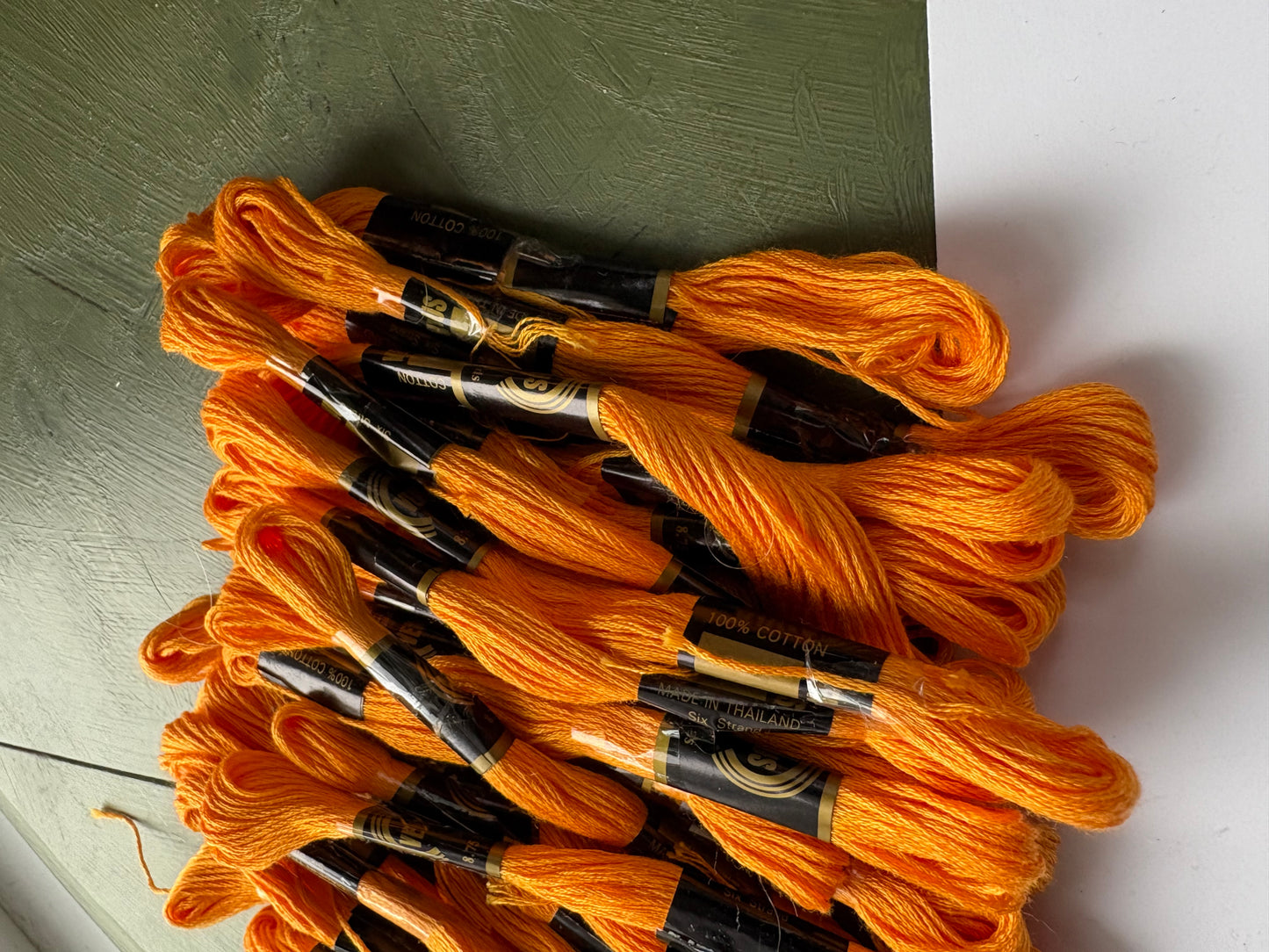 ORANGE EMBROIDERY THREAD