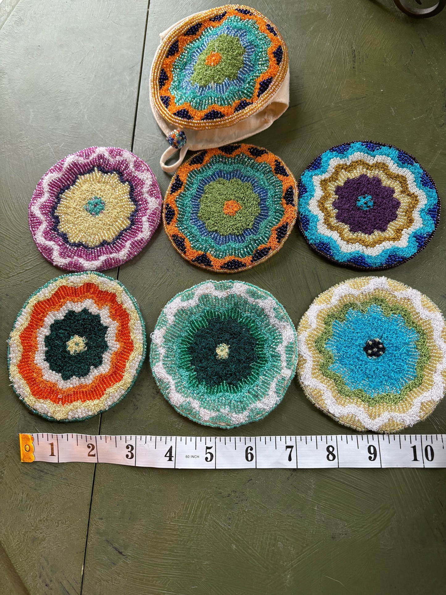 BEADED COASTERS