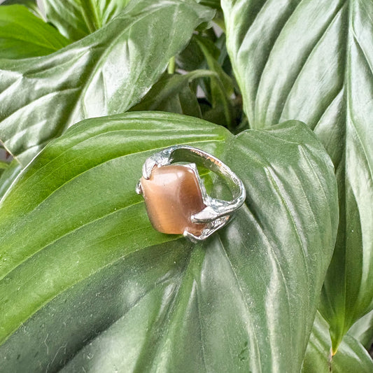 CHESTNUT STONE RING - SZ. 5