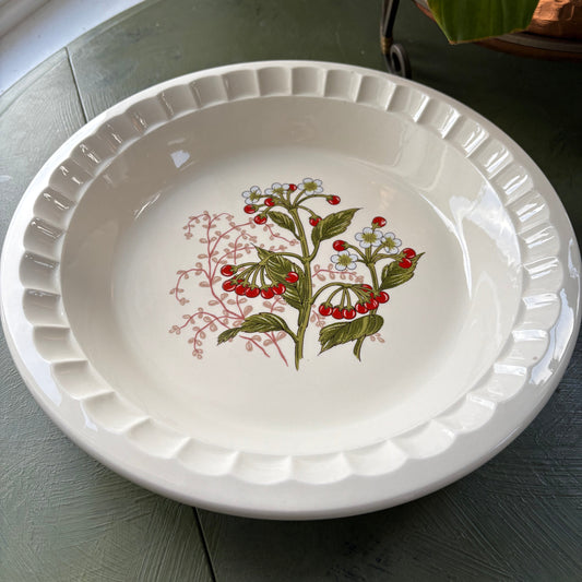GOOSEBERRY CERAMIC PIE PLATE