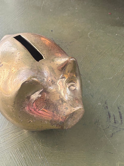 BRASS PIGGY BANK