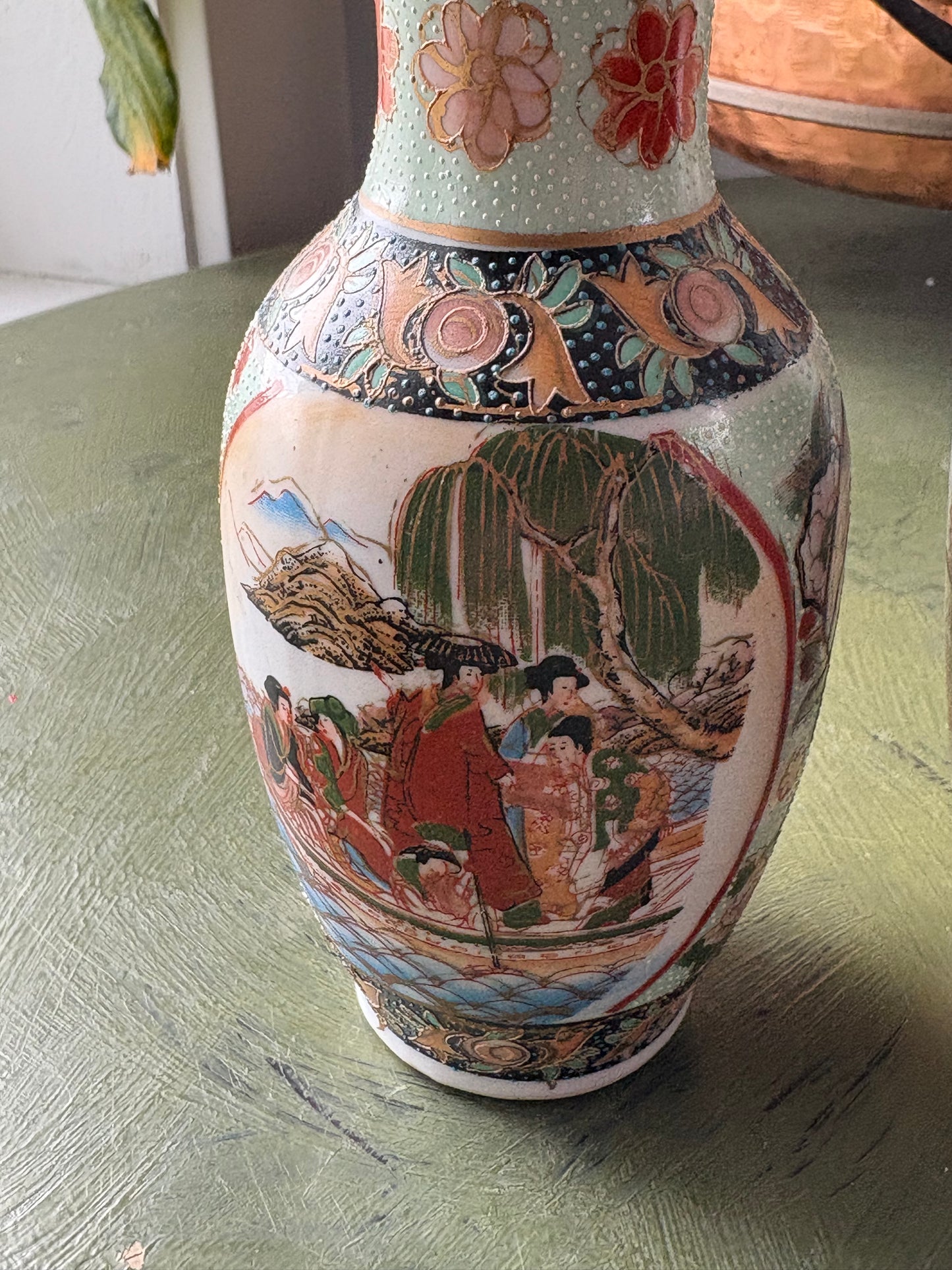 SATSUMA STYLE VASE DUO