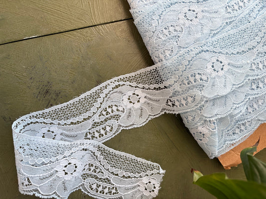 BLUE LACE TRIM - by the meter