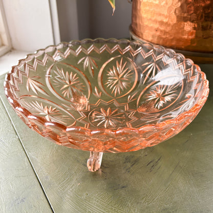 PINK DEPRESSION GLASS BOWL