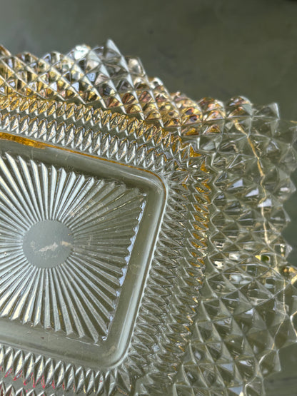 AMBER GLASS TRINKET DISH