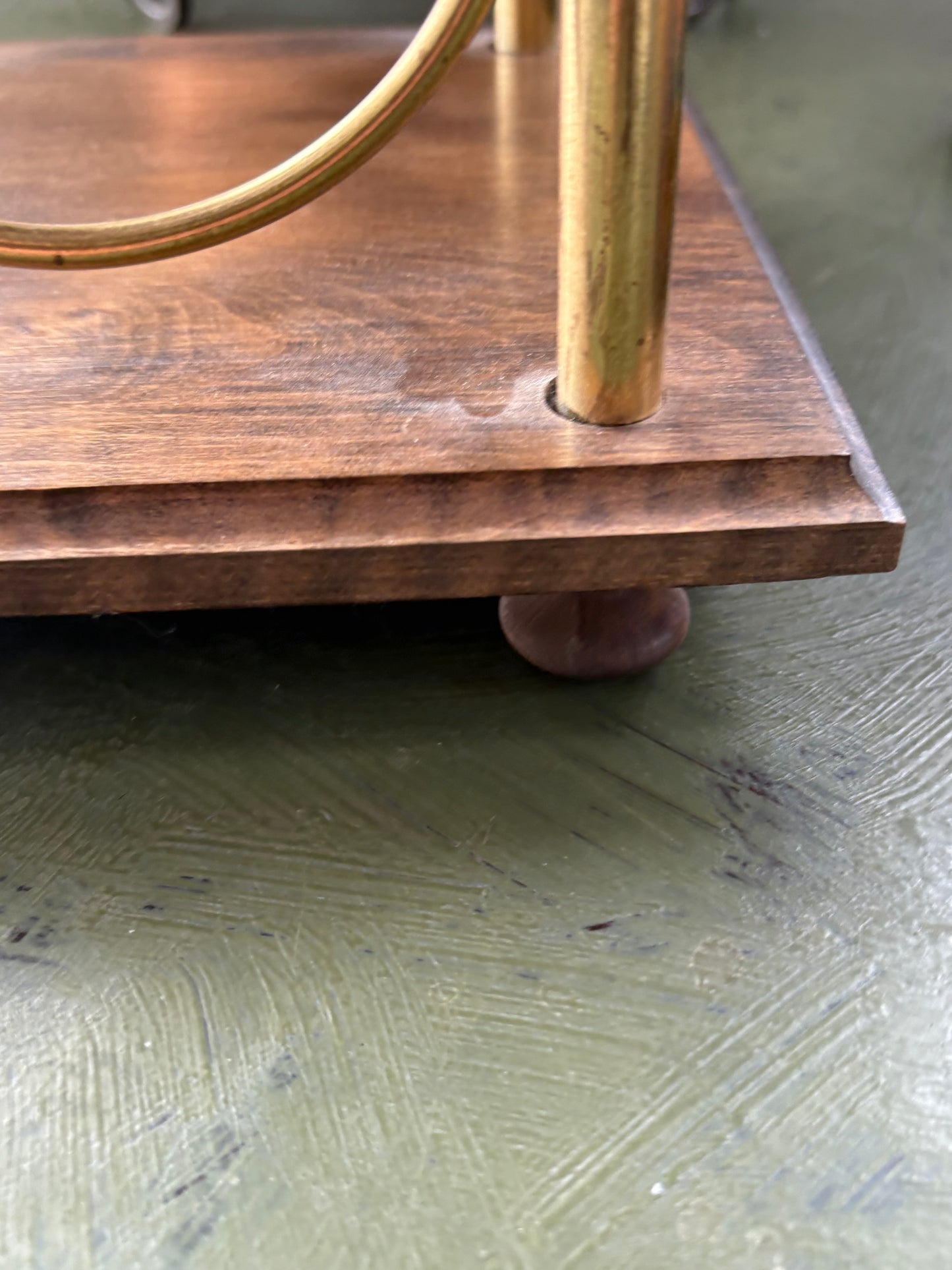 WOOD & BRASS WINE RACK