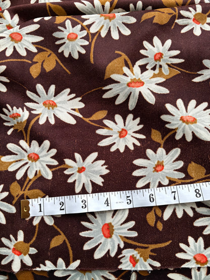BROWN DAISY FABRIC 50" x 60"