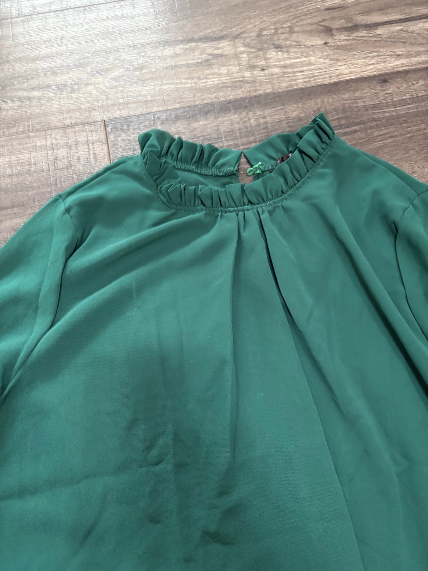 EMERALD GREEN BLOUSE - LARGE