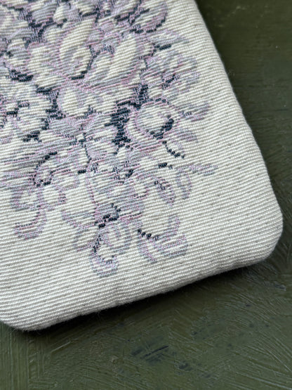 EMBROIDERED FLORAL EYEGLASS CASE