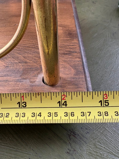 WOOD & BRASS WINE RACK