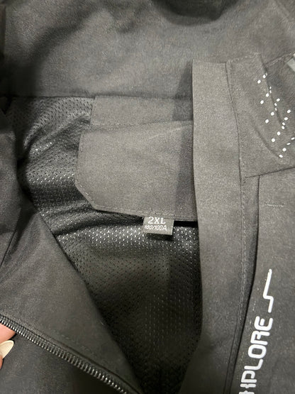 MEN'S BLACK WINDBREAKER - 2XL