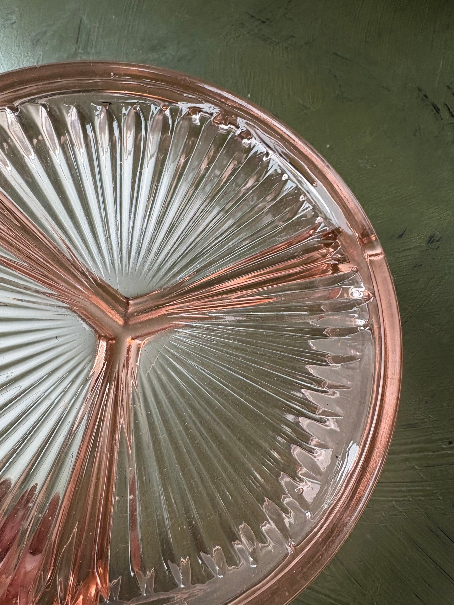 PINK DEPRESSION GLASS TRINKET BOWL