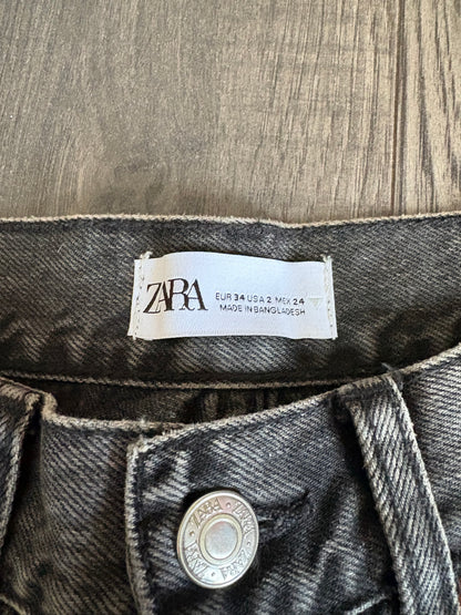 ZARA GREY DENIM PANTS - SZ. 2