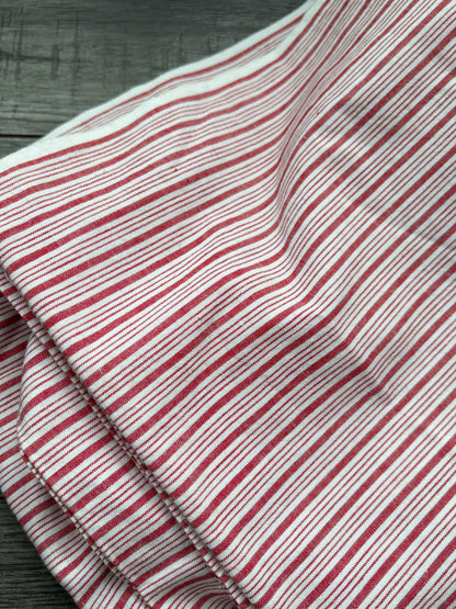 RED/WHITE STRIPED FABRIC 60" x 44"
