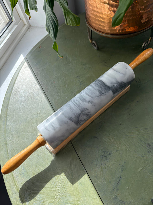 MARBLE ROLLING PIN W STAND