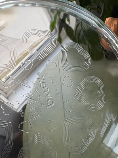 PYREX HEART PIE PLATE