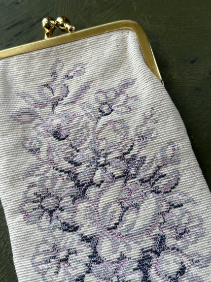 EMBROIDERED FLORAL EYEGLASS CASE