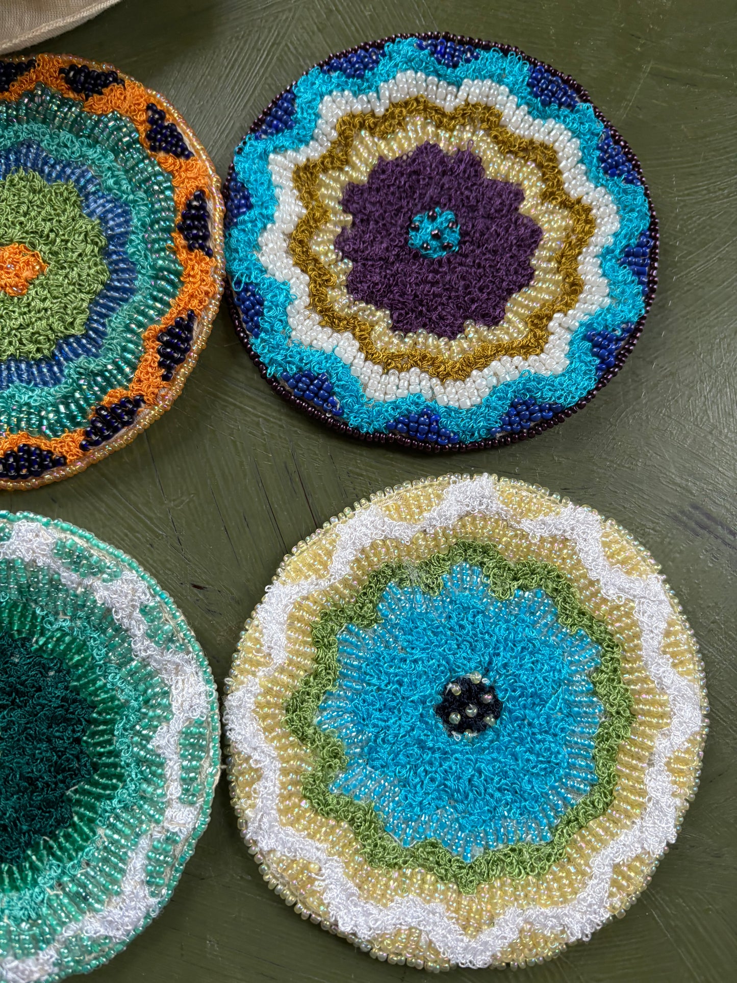 BEADED COASTERS