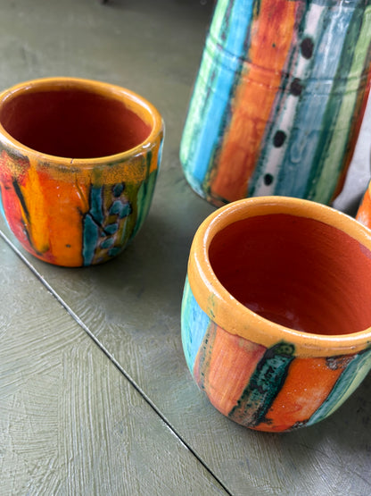RETRO CERAMIC PITCHER & CUP SET