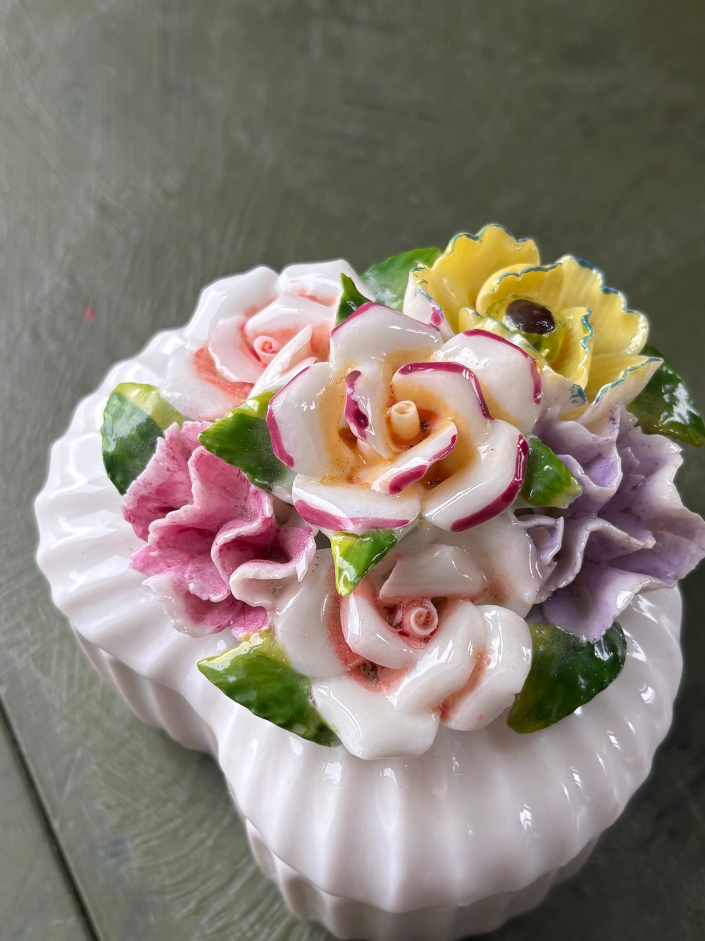 FLORAL HEART TRINKET DISH