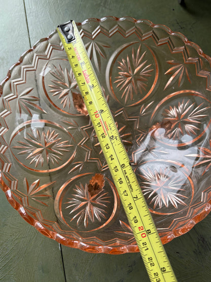 PINK DEPRESSION GLASS BOWL