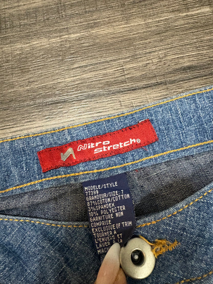 Y2K STRIPED DENIM PANTS - SZ. 7