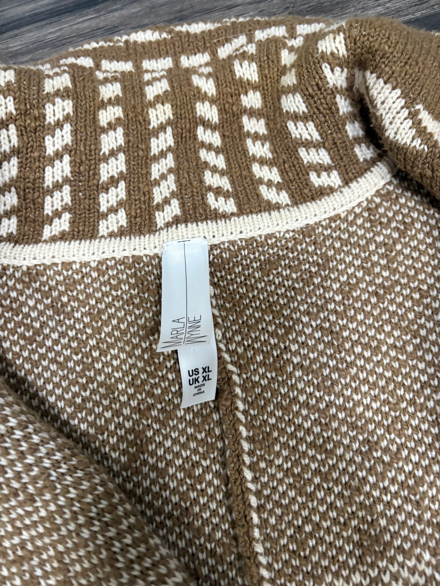 BROWN CARDIGAN - XLARGE