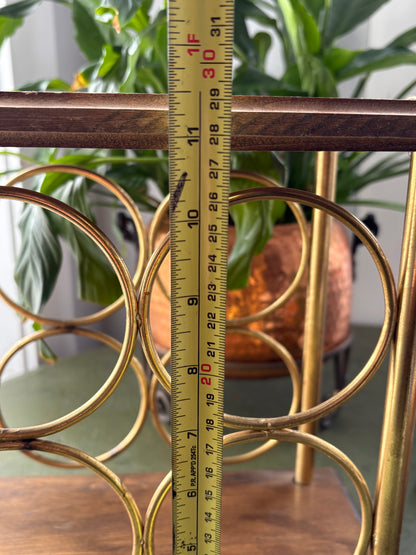 WOOD & BRASS WINE RACK