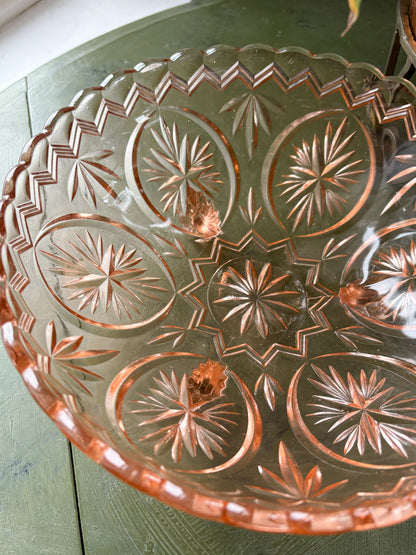 PINK DEPRESSION GLASS BOWL