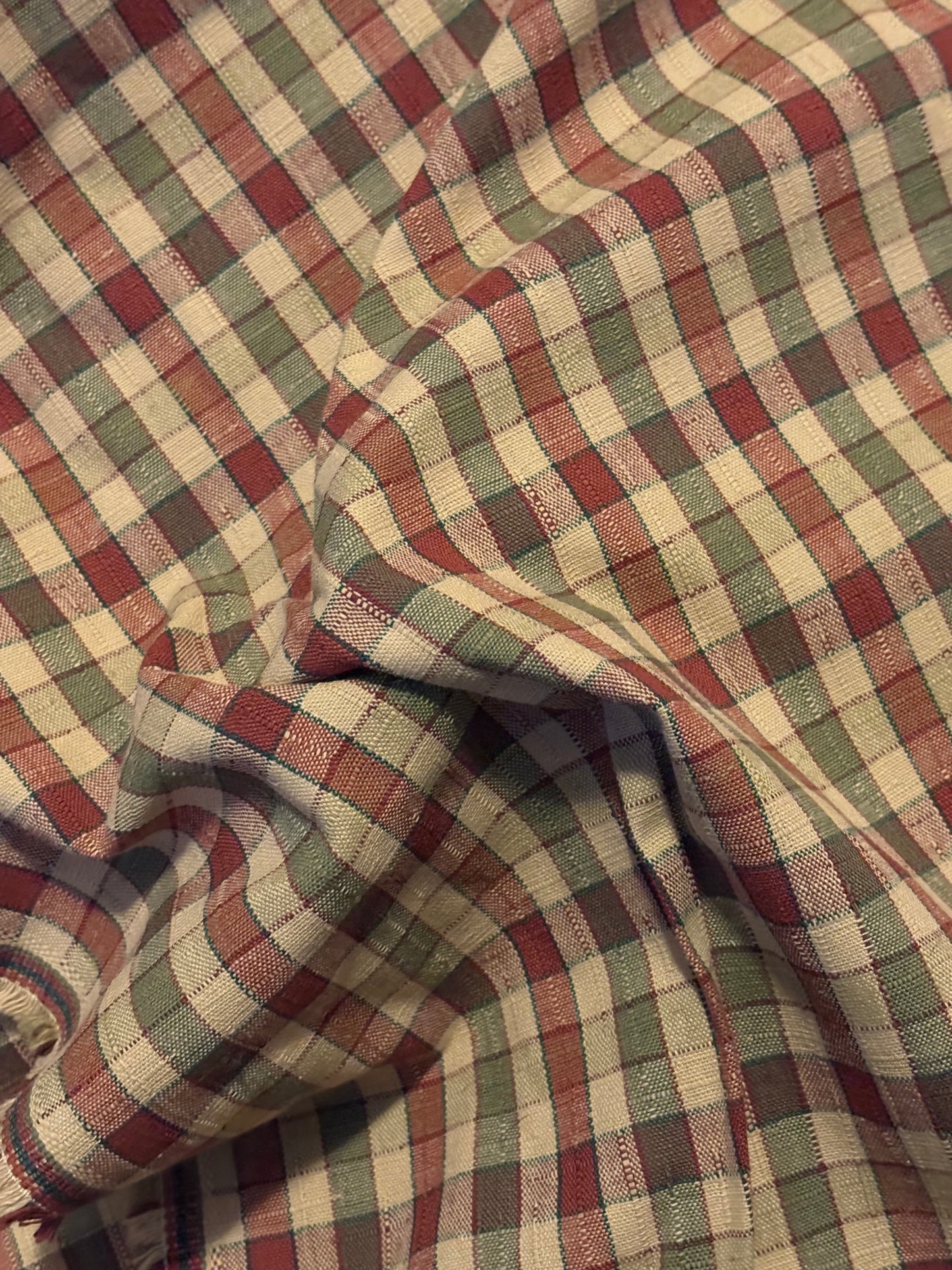 PLAID UPHOLSTERY FABRIC 90" x 56"