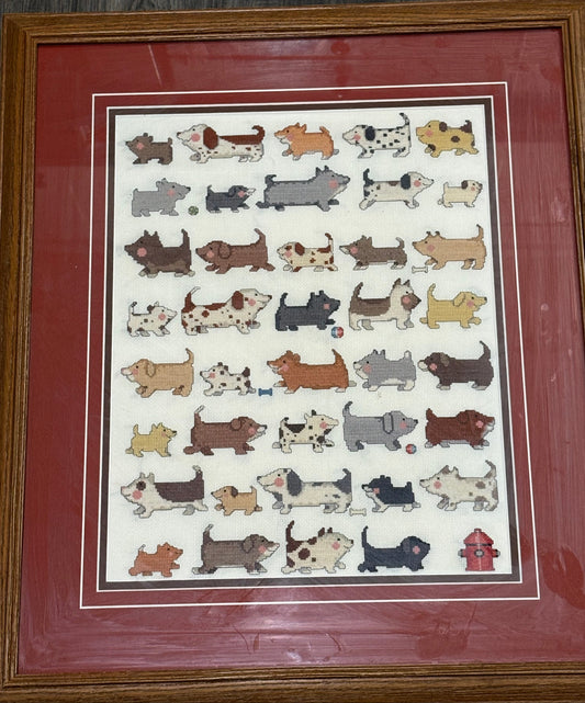 DOG NEEDLEPOINT FRAME