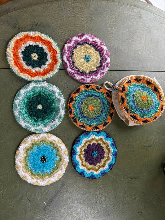 BEADED COASTERS