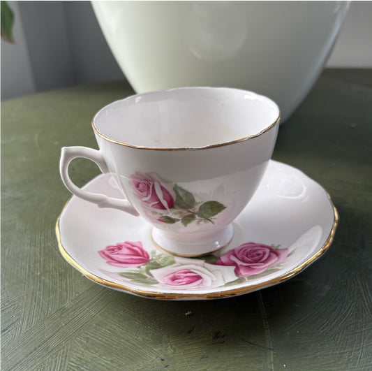 PINK ROSE TEA CUP