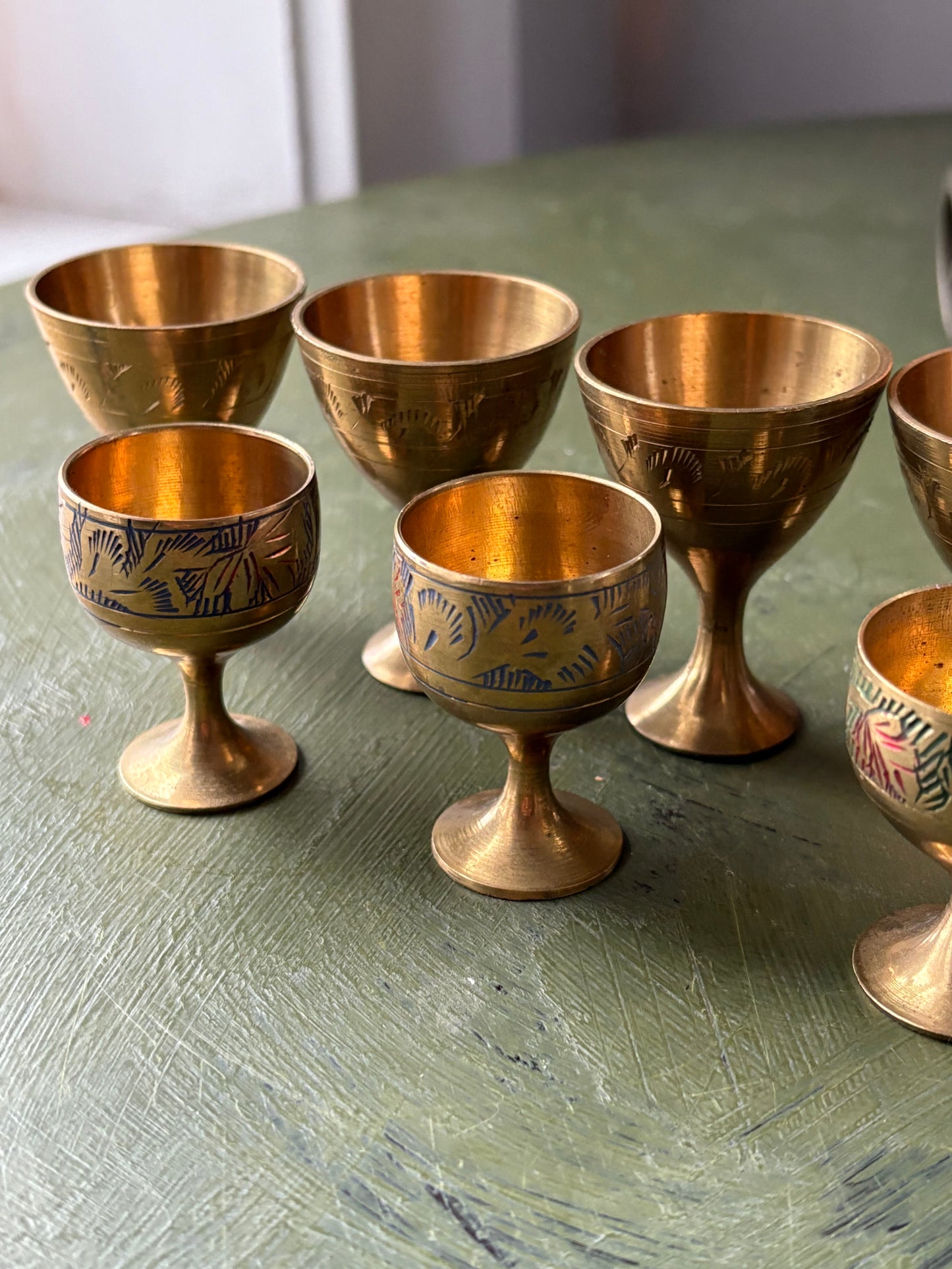 MINI BRASS GOBLETS