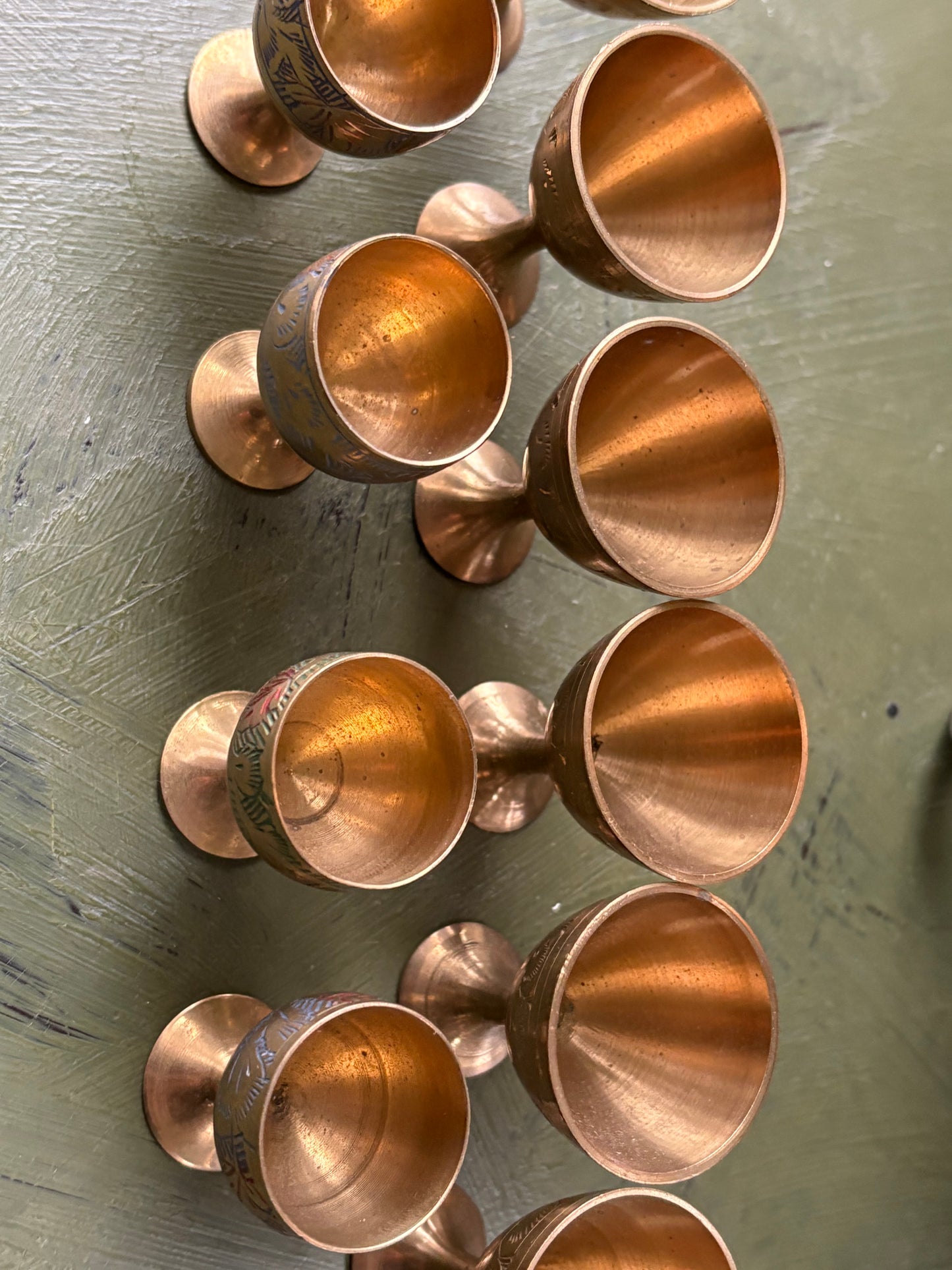 MINI BRASS GOBLETS