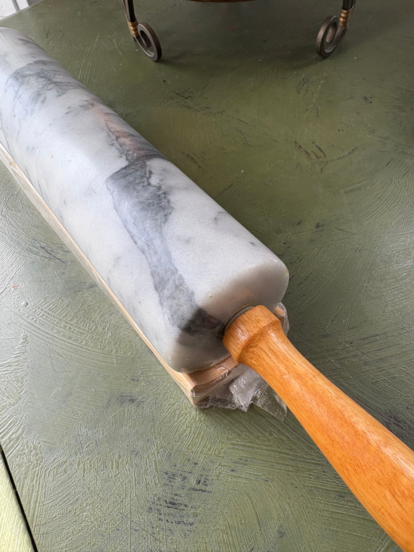 MARBLE ROLLING PIN W STAND