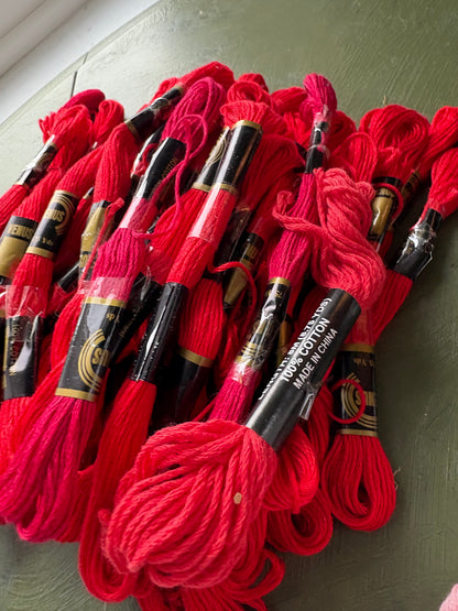 RED EMBROIDERY THREAD