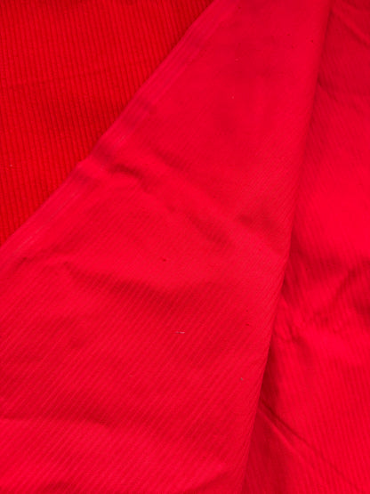 RED CORDUROY FABRIC 39" x 32"