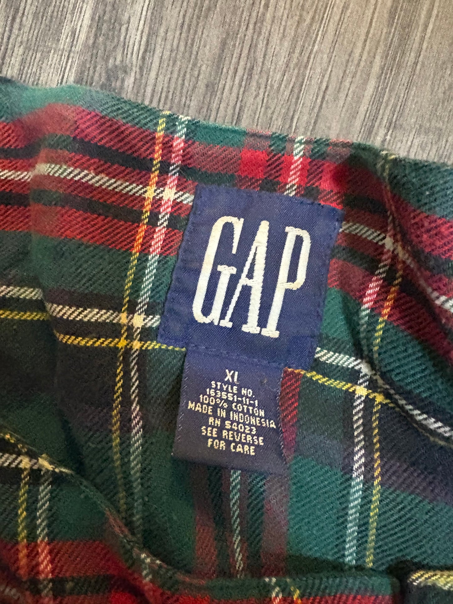 GAP PLAID PAJAMAS - XL