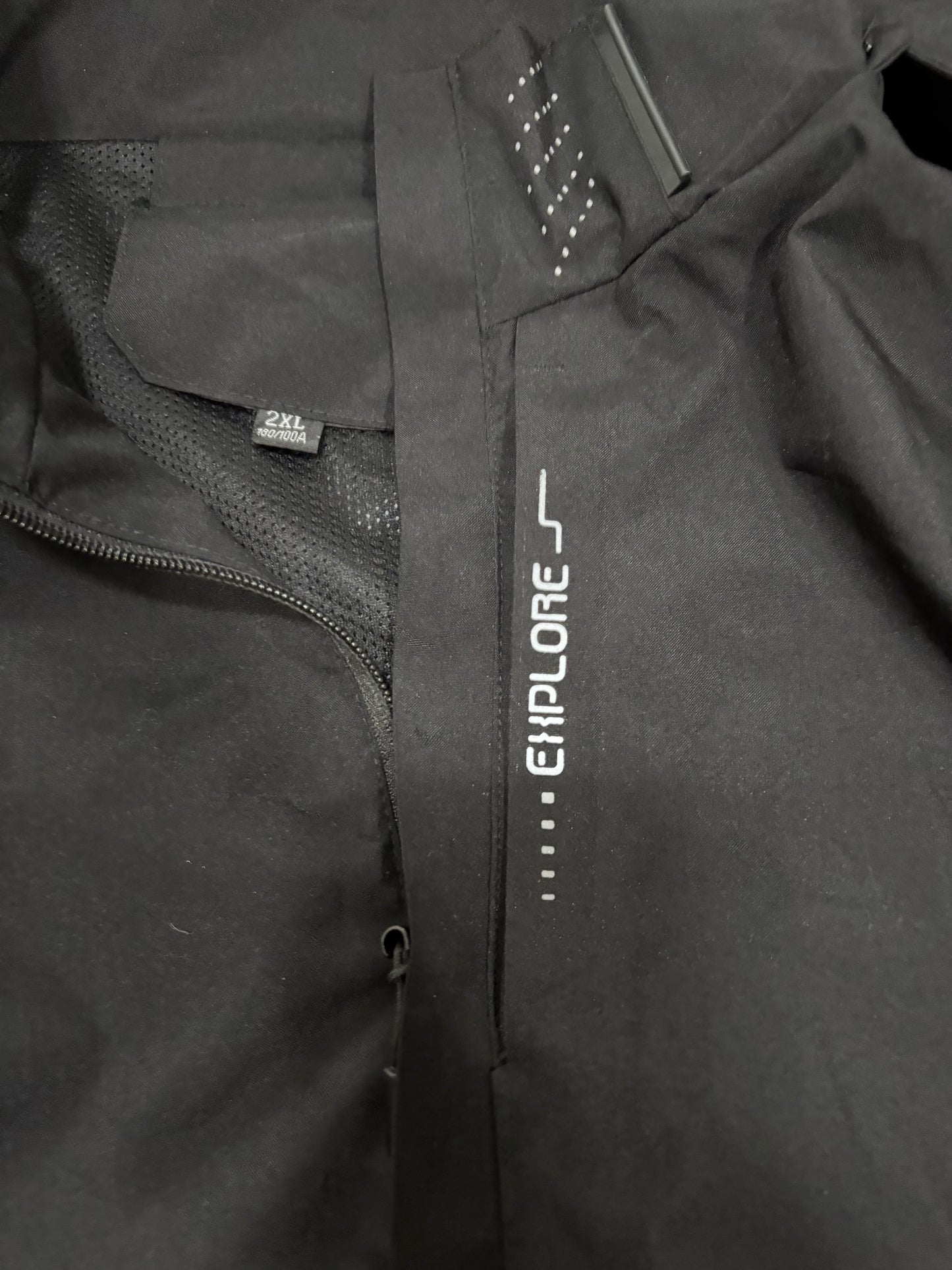 MEN'S BLACK WINDBREAKER - 2XL
