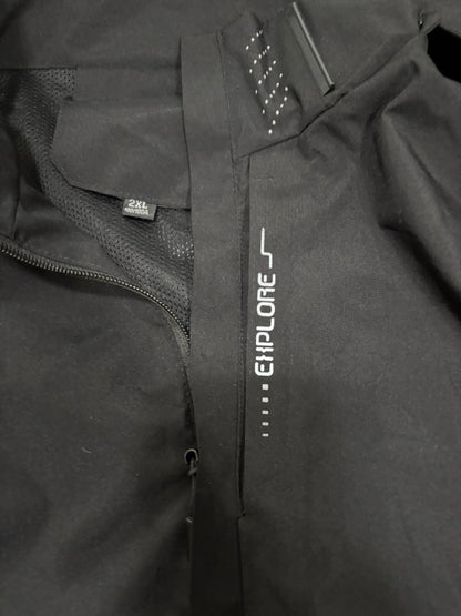 MEN'S BLACK WINDBREAKER - 2XL