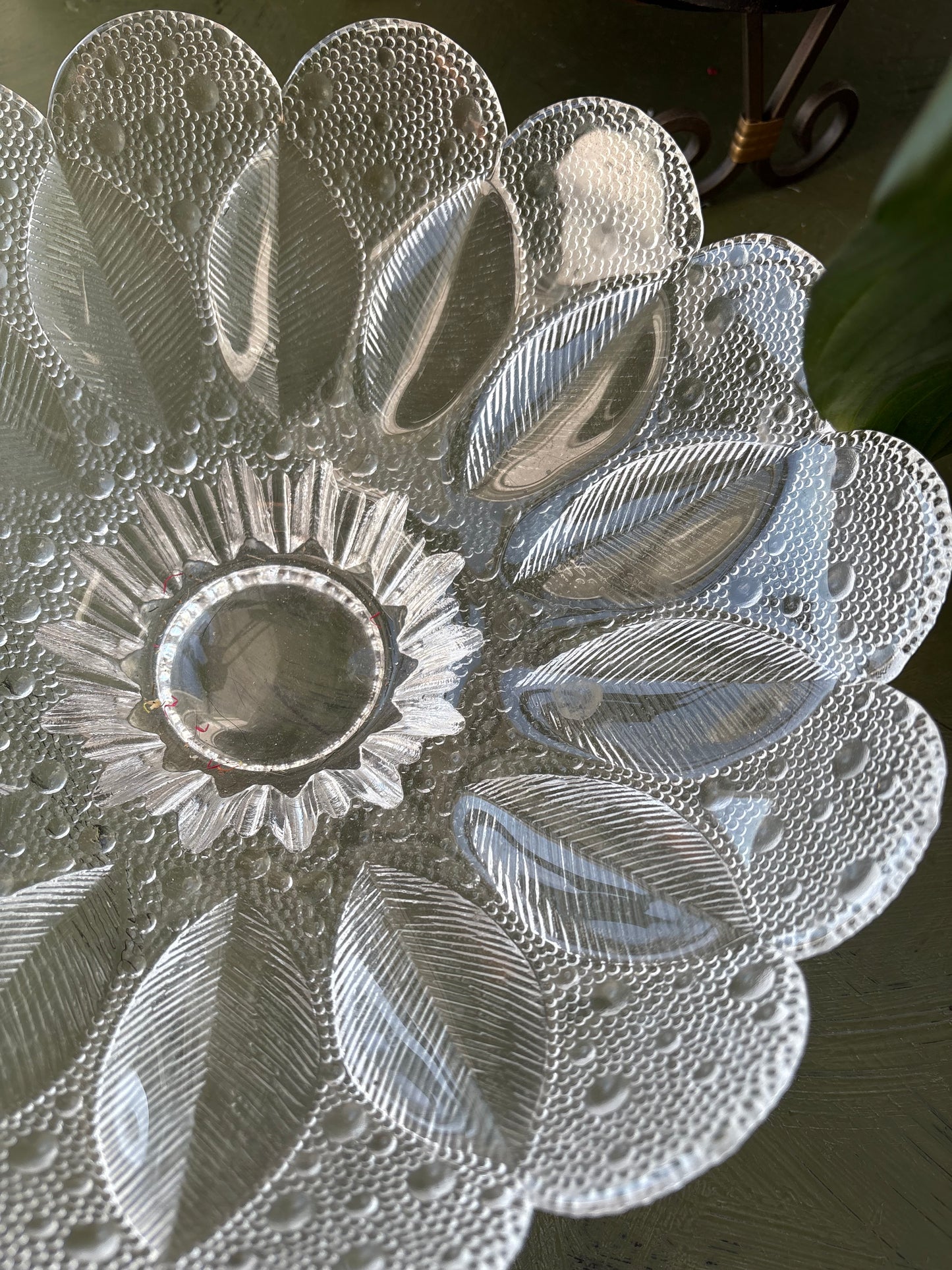 CRYSTAL FLOWER BOWL