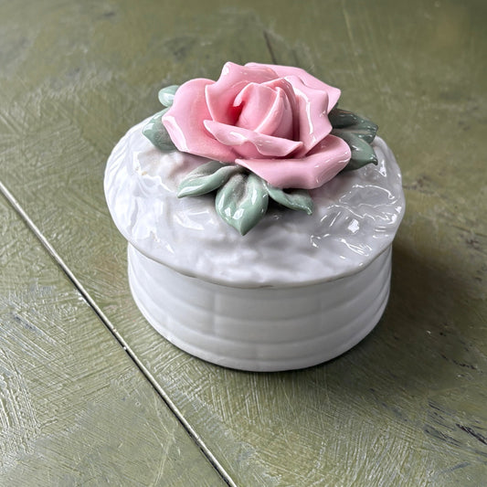 ROSE CERAMIC TRINKET BOX