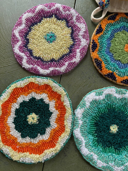 BEADED COASTERS