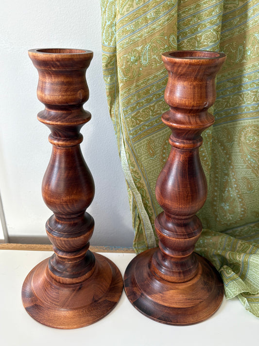 WOOD CANDLE HOLDERS