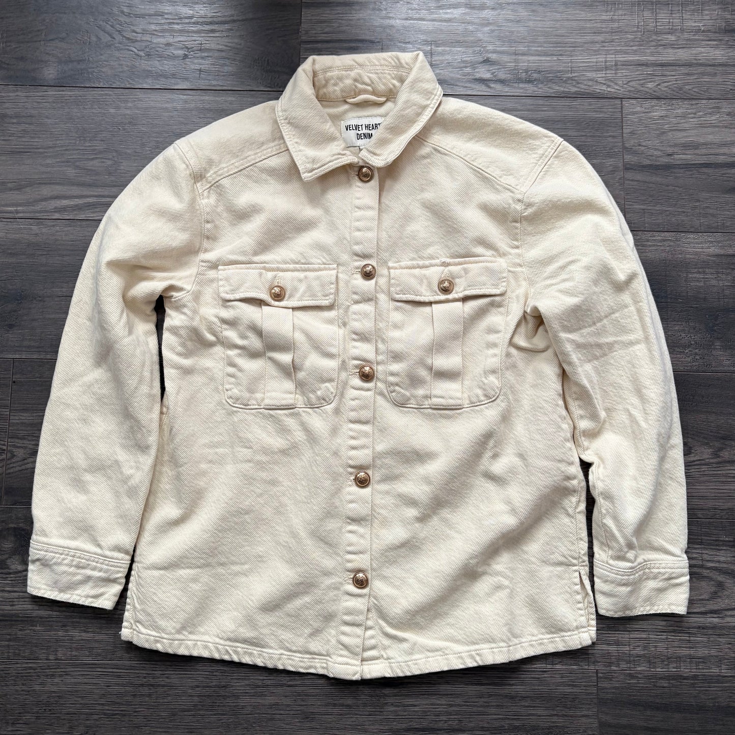 OFF WHITE DENIM JACKET - SMALL