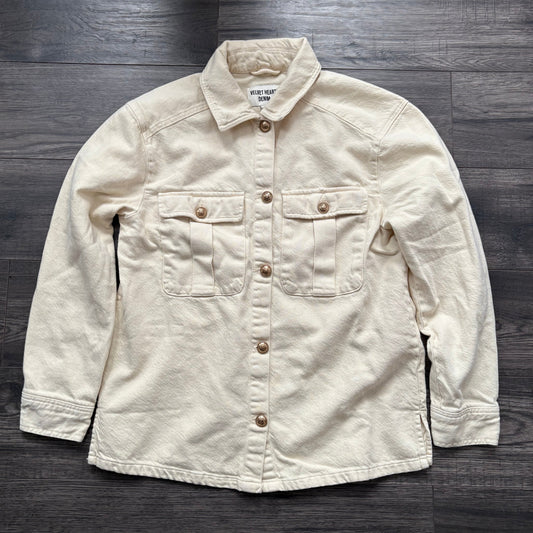 OFF WHITE DENIM JACKET - SMALL