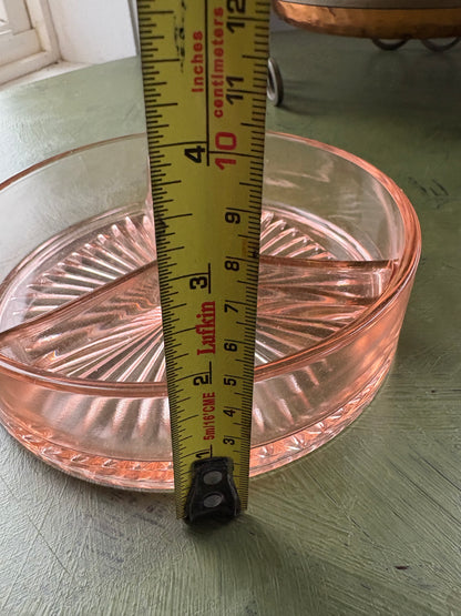 PINK DEPRESSION GLASS TRINKET BOWL