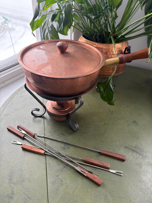 COPPER FONDUE SET